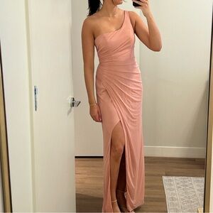Azazie Cassia bridesmaid dress in rosette size A8